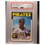 Barry Bonds 1986 Topps Traded Rookie PSA 8