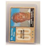 Hank Aaron 1968 Topps All-Star *crease