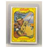 Rickey Henderson 1981 Kellogg's