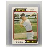 Dwight Evans 1974 Topps *first solo