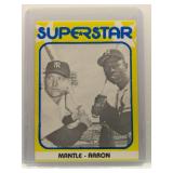 Mickey Mantle and Hank Aaron 1980 TCMA Superstars