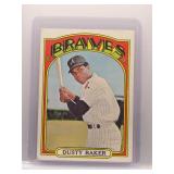 Dusty Baker 1972 Topps *first solo, high #
