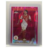Takumi Minamino 2025 Topps Chrome magenta lava...