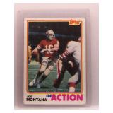 Joe Montana 1982 Topps In Action