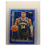 Giannis Antetokounmpo 2025 Topps Chrome blue...