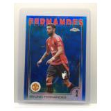 Bruno Fernandes 2025 Topps Chrome blue ref. /150