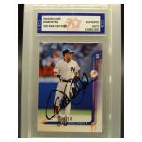 Derek Jeter 2001 Leaf Rookies & Stars auto FSG...