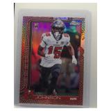Tez Johnson 2025 Topps Chrome rookie pigskin