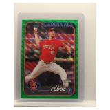 Erick Fedde 2024 Topps Chrome green wave ref.