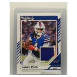 James Cook 2024 Donruss Threads patch