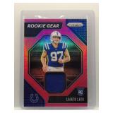 Laiatu Latu 2024 Prizm Rookie Gear patch pink ref.