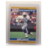 Barry Sanders 1990 Pro Set Error Blank Back