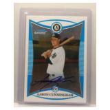 Aaron Cunningham 2008 Bowman Chrome auto