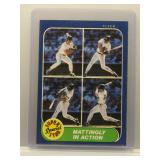 Don Mattingly in Action 1986 Fleer