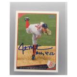 Justin Masterson 2009 Topps auto