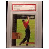 Tiger Woods 2001 Upper Deck Tour Time Rookie PSA 9