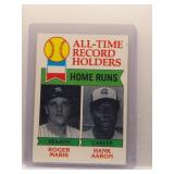 Roger Maris/Hank Aaron 1979 Topps All-Time HR...