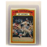 Carl Yastrzemski 1972 Topps In Action