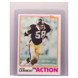 Jack Lambert 1982 Topps In Action