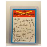 Montreal Expos 1974 Topps Checklist