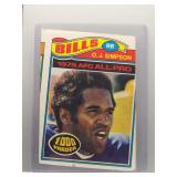 O.J. Simpson 1977 Topps all-pro 1000 Yarder