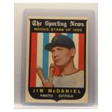 Jim McDaniel 1959 Topps Rookie Stars