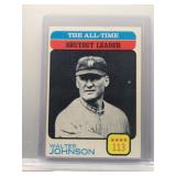 Walter Johnson 1973 Topps The All-Time Shutout...