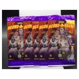 Lot of 5 2025 Sealed Score-A-Treat Football Packs