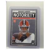 Shedeur Sanders 2025 Mosiac Notoriety Rookie