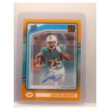 Jaylen Wright 2024 Donruss Clearly Orange...