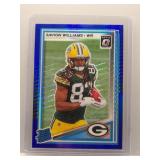 Savion Williams 2025 Optic Blue Hyper Rookie