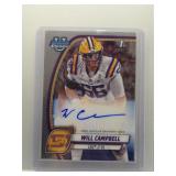 Will Campbell 2024 Bowman U Chrome Rookie Auto