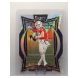 Drake Maye 2024 Select Silver Die-Cut Rookie