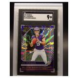 JJ McCarthy 2024 Donruss Elite Series Rookie SGC 9