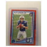 Riley Leonard 2025 Optic Red Wave Rookie