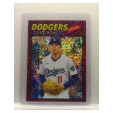 Roki Sasaki 2026 Topps Heritage Purple Sparkle