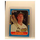 Mark McGwire Rookie 1987 Donruss HL