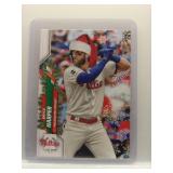 Bryce Harper 2020 Topps Holiday Santa Hat