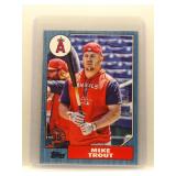 Mike Trout 2022 Topps Anniversary Blue Border