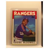 Oddibe McDowell 1986 Topps Box Bottom HC