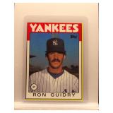 Ron Guidry 1986 Topps Box Bottom HC