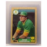 Jose Canseco 1987 Topps All-Star Rookie