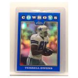 Terrell Owens 2008 Topps Chrome blue