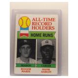 Roger Maris/Hank Aaron 1979 Topps All-Time Record