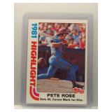 Pete Rose 1982 Topps Highlight