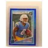 Omarion Hampton 2025 Optic Rookie blue hyper