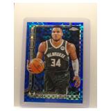 Giannis Antetokounmpo 2025 Topps Chrome blue...