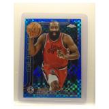 James Harden 2025 Topps Chrome blue x-fractor