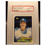 Randy Johnson 1989 Topps Traded Rookie PSA 8
