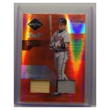 Chipper Jones 2005 Leaf Limited bat jersey red...
